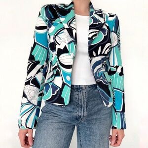 Dolce & Gabbana Abstract Blazer Cotton Geometric Pucci like 2000s Y2K